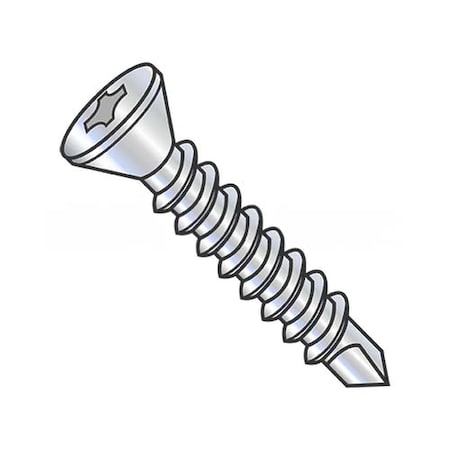 Usa Industrials Self-Drilling Screw, #8-18 x 3/4 in, Zinc Plated Steel Trim Head Phillips Drive BULK-SCRW-11795